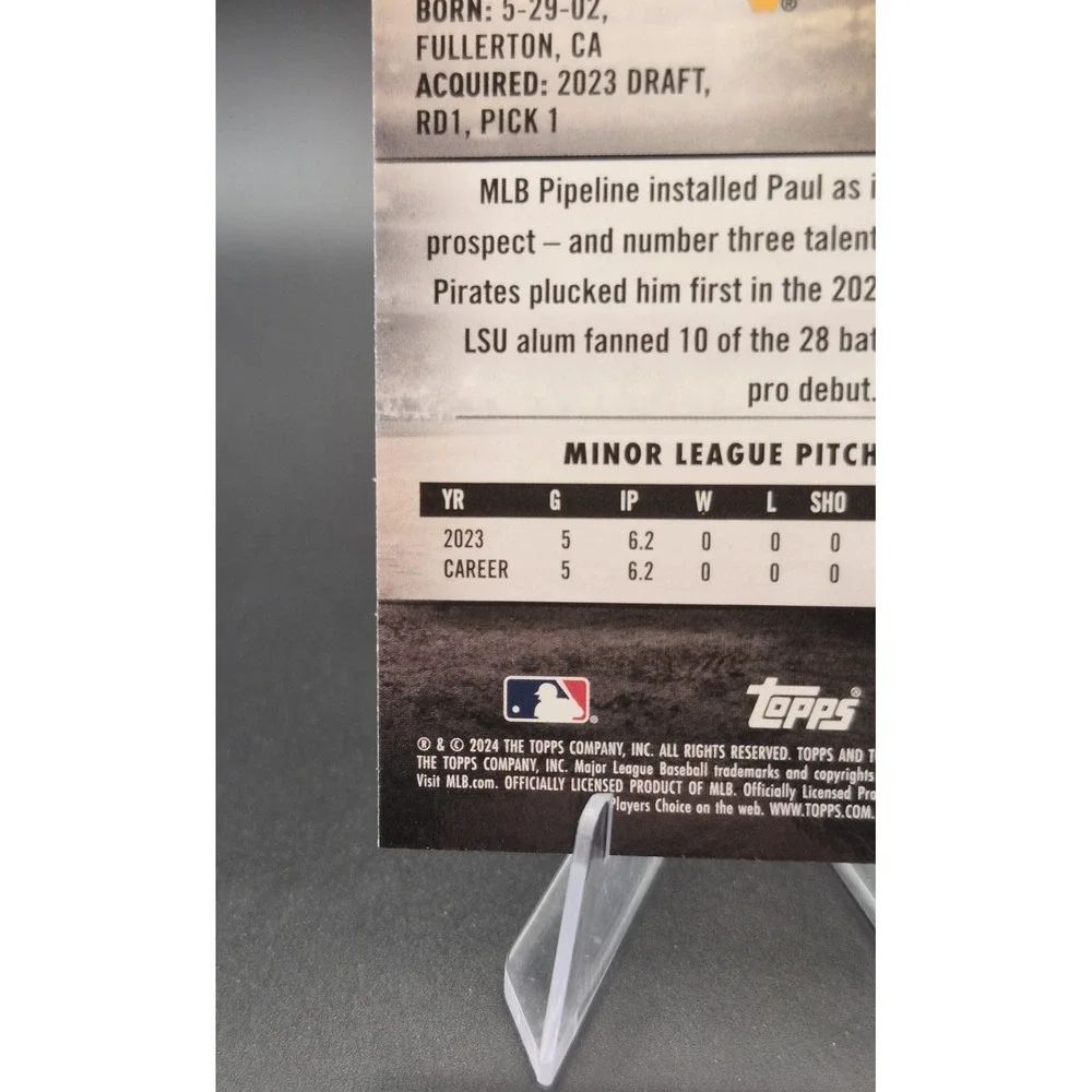 2024 Topps Stadium Club Paul Skenes #227 Rookie Pink Foil RCPittsburgh Pirates